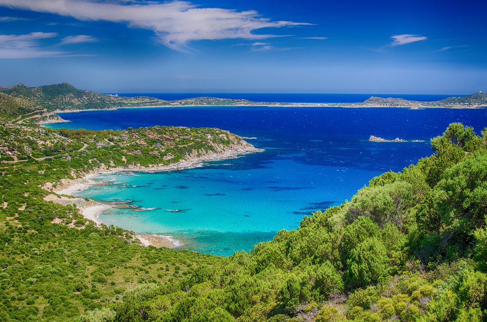 Coast and beach in South Sardinia